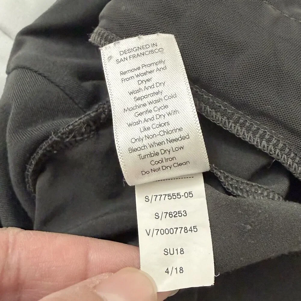 Athleta Soho‎ Jogger Pants Womens 6 Tall Black Olive High-Rise Gym Pull-on 6T